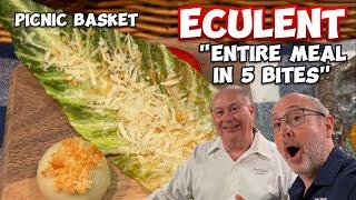 Entire Meal in a 5 Bite Picnic Basket at Eculent Restaurant