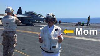 I Flew My Parents Onto an Aircraft Carrier