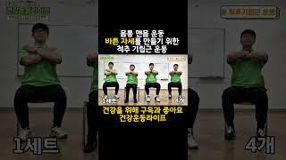 척추 기립근을 강화하여, 올바른 자세를 만들어봐요 !! #shorts #노인건강 #맨몸운동 #척추운동 #자세