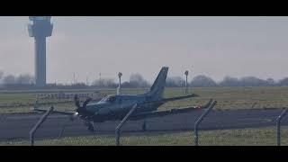 Daher TBM9 departing Liverpool John Lennon Airport #liverpoolairport #ljla #aviation