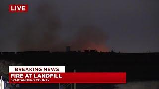 Crews responding to landfill fire in Wellford