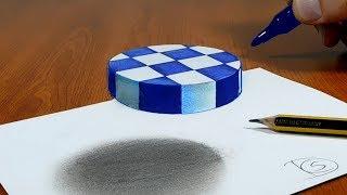 3D Trick Art on Paper, Try to do Floating chess