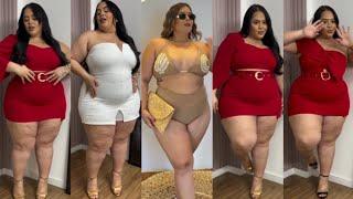 Plus size bikini try on haul  Curvy women fashion #curvy