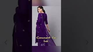 Purple colour dupatta set #meesho#trendy#desginee suit #meeshohaul