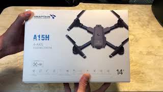 Snaptain A15H Foldable 1080p Camera Drone Unboxing
