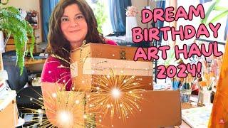 Dream Birthday ART HAUL!!! Plus swatching and trying the new supplies!