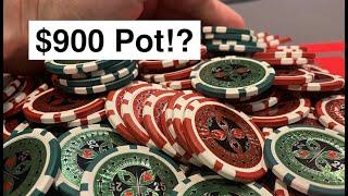 $900 Pot in a $1/$1 Poker Homegame?! | Poker Vlog 7