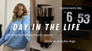 DAY IN THE LIFE - TikTok vs reality, cooking and shooting a campaign at home