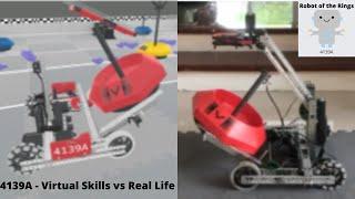 VEX V5 Tipping Point Real Life vs Virtual Skills | Robot of the Rings