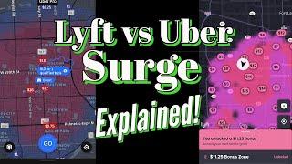 Uber surge vs Lyft bonus for drivers