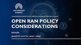 Open RAN Policy Considerations