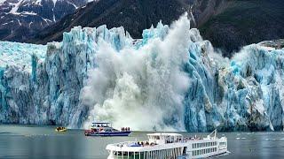 Most Awesome Glacier Calving and Tsunami Wave Compilation 2