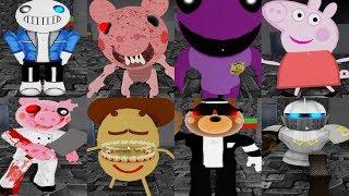 Roblox Piggy ALL NEW JUMPSCARES ANIMATION - Roblox Piggy Custom (Purple Guy)