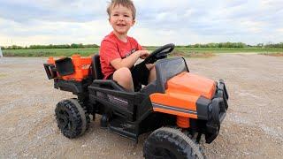 Playing with SEGMART Tractor Trailer Kids Ride On | Tractors for kids