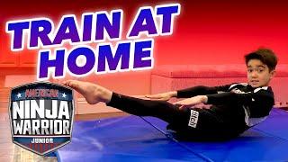 How to Do Ninja Training at Home! ‍️ | #StayHome #WithMe | American Ninja Warrior Junior