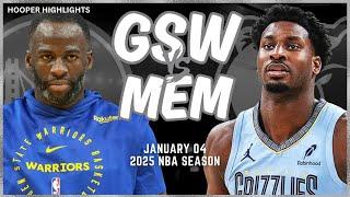 Golden State Warriors vs Memphis Grizzlies Full Game Highlights | Jan 4 | 2025 NBA Season