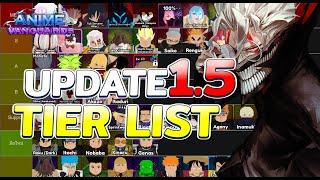 Tier List Update 1.5 All Unit in Anime Vanguards