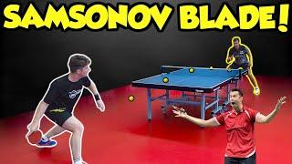 TESTING VLADIMIR SAMSONOV'S TABLE TENNIS BAT!