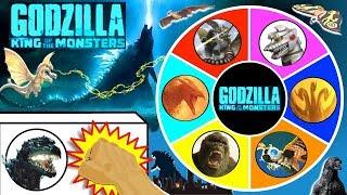 GODZILLA KING OF THE MONSTERS Spinning Wheel Slime Game w/ NEW GODZILLA MOVIE FIGURES