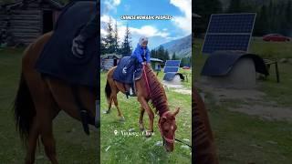 This is the youngest rider I've ever seen.#nomadic #horsebackriding