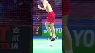 What a celebration by Li Shi Feng! Watch till the end.  #shorts #badminton #BWF