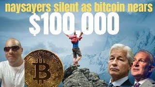 Bitcoin over $100,000 in days? Naysayers Jamie Dimon and Peter Schiff silent #bitcoin #100k #cardano