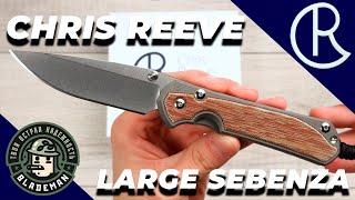 Нож Chris Reeve Large Sebenza 31 Inlay, CPM MagnaCut, Titanium / Natural Canvas Micarta