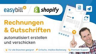 Shopify Rechnungen erstellen mit der easybill App