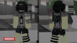 Brookhaven emo black avatar for boy simple dan mudah ditiru