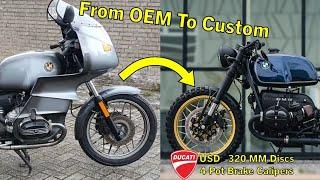 BMW R100 Scrambler Suspension & Brake Upgrades