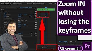 Can't zoom in on Effect Controls panel to adjust keyframes Premiere Pro