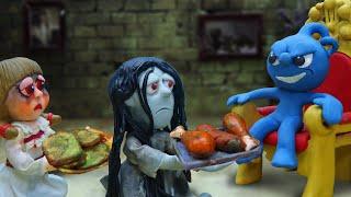 Moving to a house with so many horrific things  - Clay Mixer Friends Horror Animation