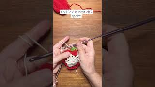 Crochet Strawberries  Tutorial Part 4 of 4 Fruit Series ️#shorts #crochet #fruits