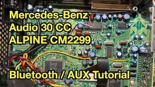 How to add Bluetooth to a Car Radio (or) Mercedes-Benz Audio 30 CC CM2299 - Bluetooth / AUX Tutorial