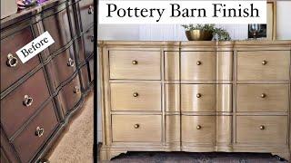 Pottery Barn Finish Furniture FLIP - DIY bedroom inspo