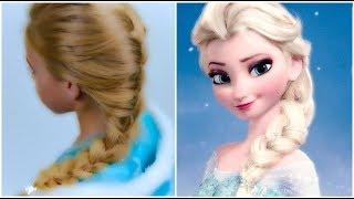 Frozen Elsa's Braid Halloween Look  Quick and Easy hairstyle for little pricess #41