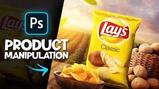 Lays Potato Chips Creative Product Manipulation Advertising Design | Photoshop Tutorial