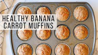 Healthy Banana Carrot Muffins (One Bowl)