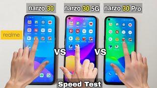 narzo 30 vs narzo 30 5G vs narzo 30 Pro Speed Test