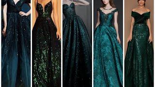 Emerald green prom dresses/evening partywear dresses/wedding guest dress ideas #2022