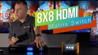 Create Ultra Display Combinations with an 8x8 HDMI Matrix Switcher - BG-UHD-88M