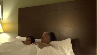 Aruna & Hari Sharma relaxing Rm 312 Holiday Inn S Plainfield wishing a daughter, Oct 01, 2018