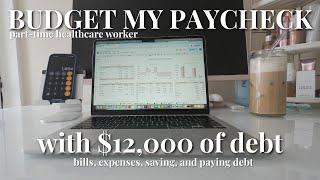 PAYDAY ROUTINE | how I budget my bi-weekly paycheck, car loan payoff update, saving vs. paying debt?