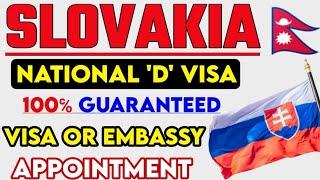 Slovakia work National D visa |Europe work visa from nepal|Work visa embassy appointment|work permit