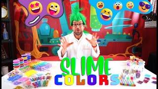 Science Experiments for kids Slime colors with Dr. Shnitzel's Wacky Science