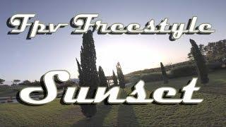 Fpv drone Freestyle - Flight Training - Sunset