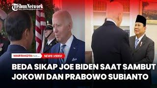 Beda Sikap Joe Biden Saat Sambut Jokowi dan Prabowo Subianto