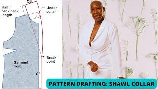 Shawl Collar PATTERN DRAFTING, simple and detailed Yele Stitches Tutorial