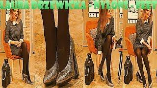 Laura Drzewicka FullHD Nylons Pantyhose Feet Collant Strumpfhose on QVC Italia