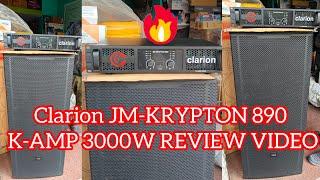 Clarion JM-KRYPTON 890 K-AMP 3000W REVIEW VIDEO #clarion